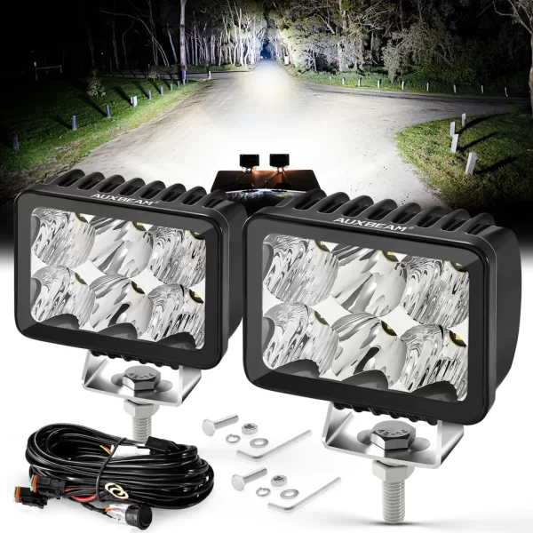 Auxbeam 3 Inch 60W 7200LM Combo Beam LED Driving Lights OFF Road Lights | Auxbeam | Auxbeam Pod Lights