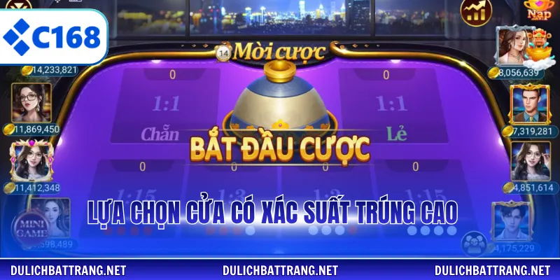 Lựa chọn cửa có xác suất trúng cao